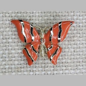 Vintage GERRY'S Enameled Butterfly Brooch Pin